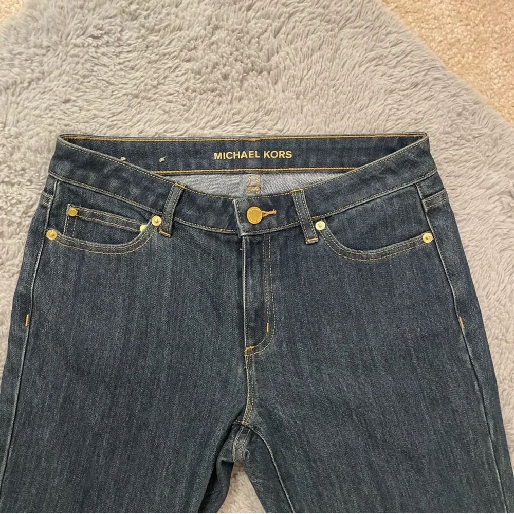 EUC Michael Kors Jeans Womens Dark Blue Izzy Skinny Jeans Size 6P Designer - Picture 2 of 9